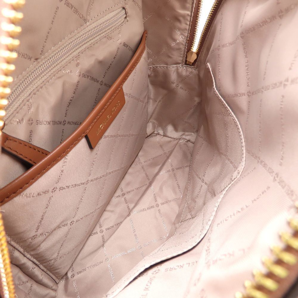Michael Kors Backpack, Coated Canvas and Leather, Brown, Women's, 352702 - Picture 7 of 9